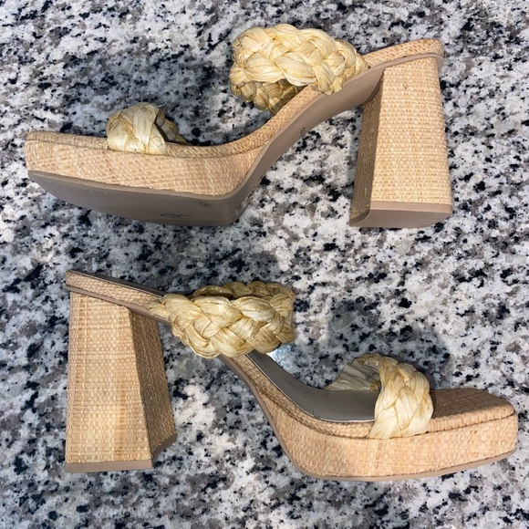 NWOT Dolce Vita Raffia Heels Size 8.5 - Picture 5 of 8